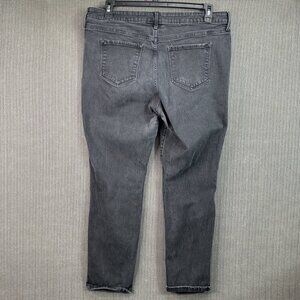 Old Navy Womens Size 16 Gray Power Slim Straight Mid-Rise Jeans